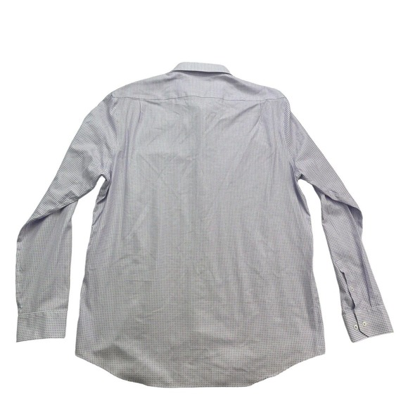 Ryan Seacrest Distinction Dress Shirt Mens 17 36/37 Slim Fit Non-Iron Purple - Picture 2 of 12
